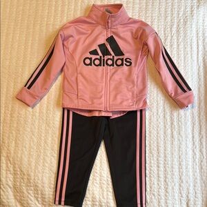 Adidas Kids Pink and Black Matching Set